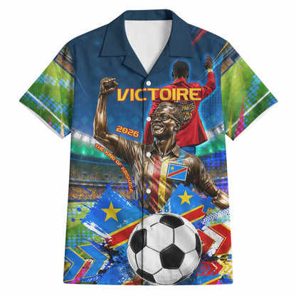 DR Congo Patrice Lumumba Hawaiian Shirt Kinshasa Stadium Flag - King Of Kinshasa Football