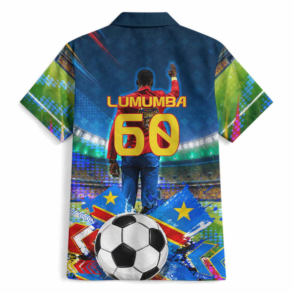 DR Congo Patrice Lumumba Hawaiian Shirt Kinshasa Stadium Flag - King Of Kinshasa Football