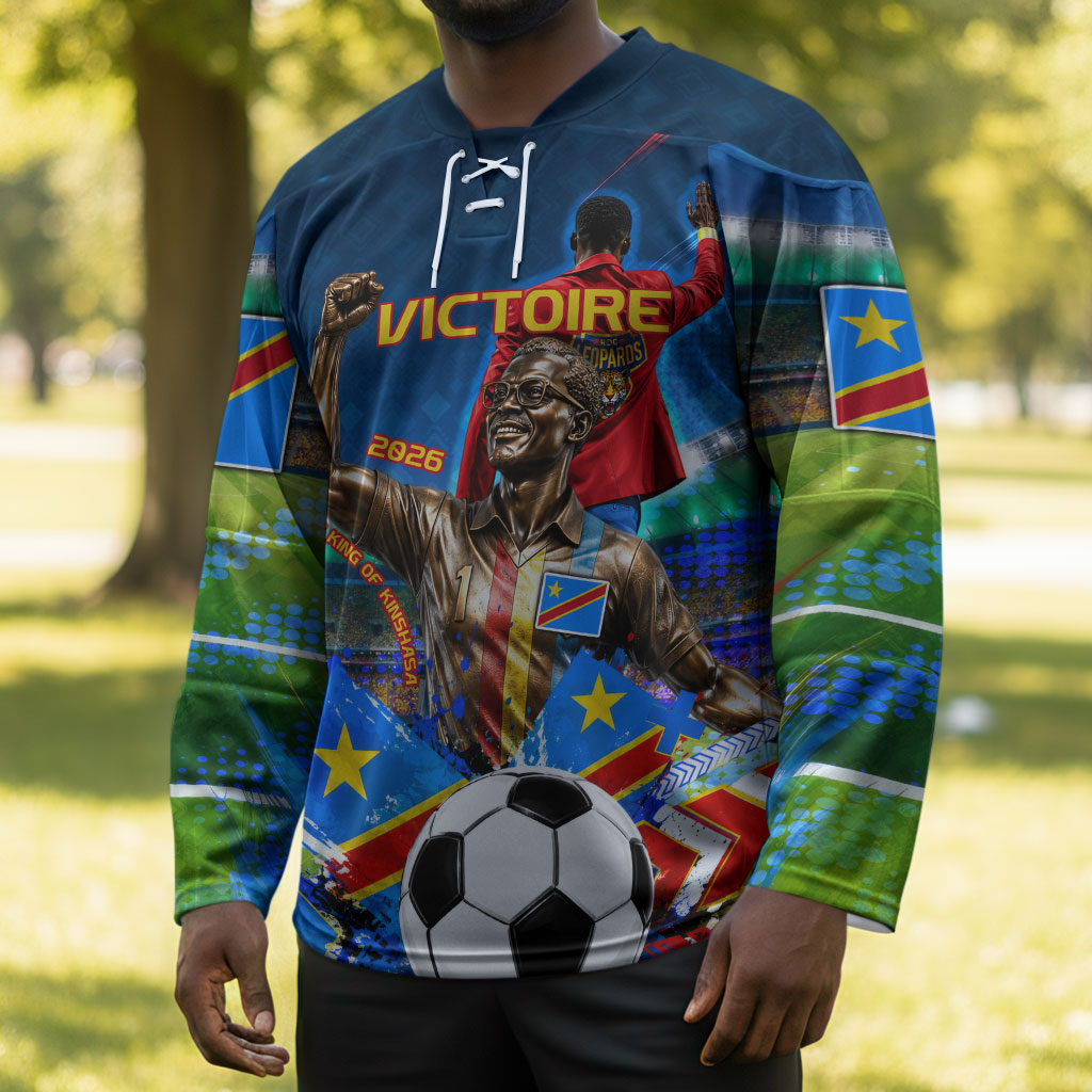 DR Congo Patrice Lumumba Hockey Jersey Kinshasa Stadium Flag - King Of Kinshasa Football