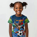 DR Congo Patrice Lumumba Kid T shirt Kinshasa Stadium Flag - King Of Kinshasa Football