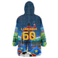 DR Congo Patrice Lumumba Kid Wearable Blanket Hoodie Kinshasa Stadium Flag - King Of Kinshasa Football