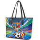 DR Congo Patrice Lumumba Leather Tote Bag Kinshasa Stadium Flag - King Of Kinshasa Football