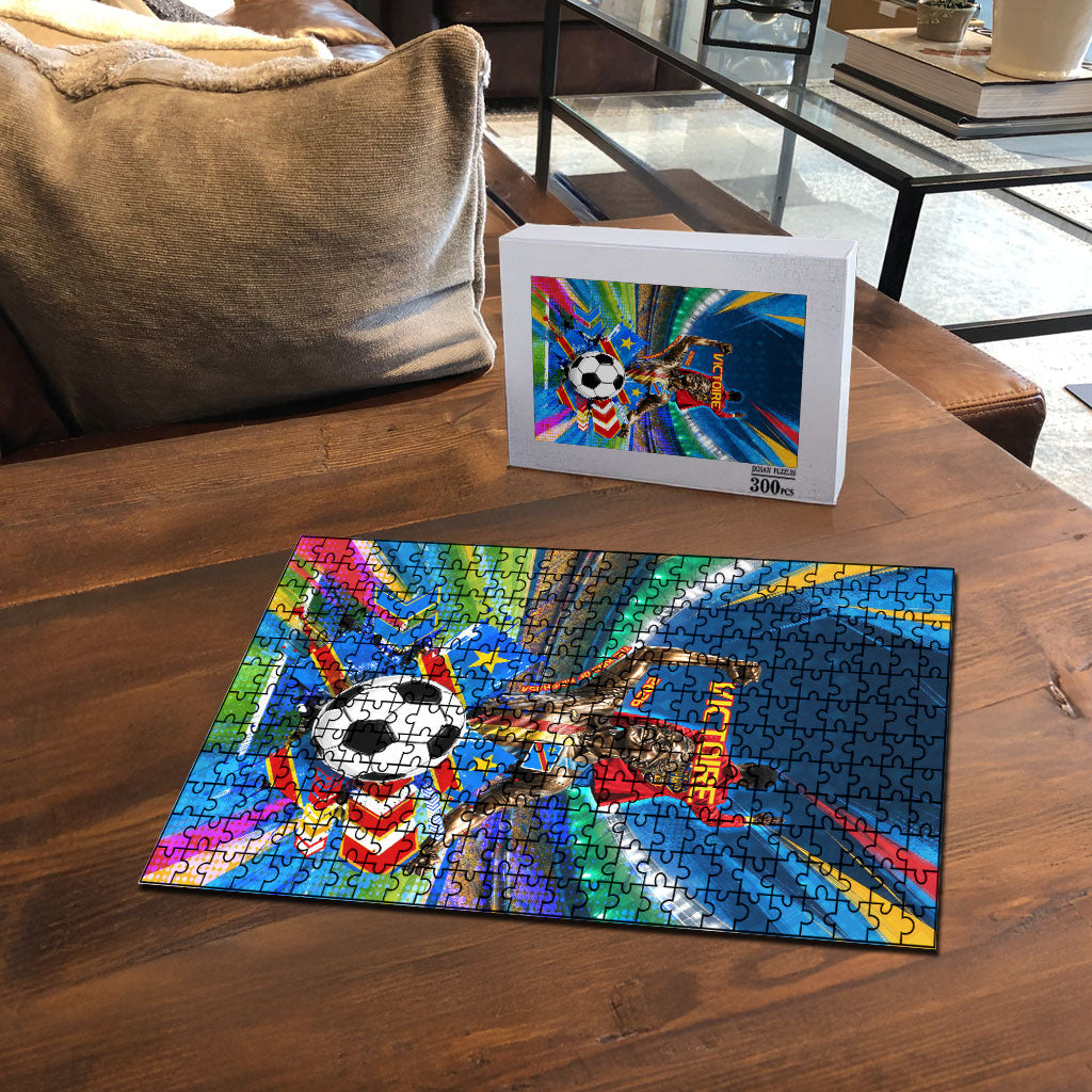 DR Congo Patrice Lumumba Puzzle Kinshasa Stadium Flag - King Of Kinshasa Football