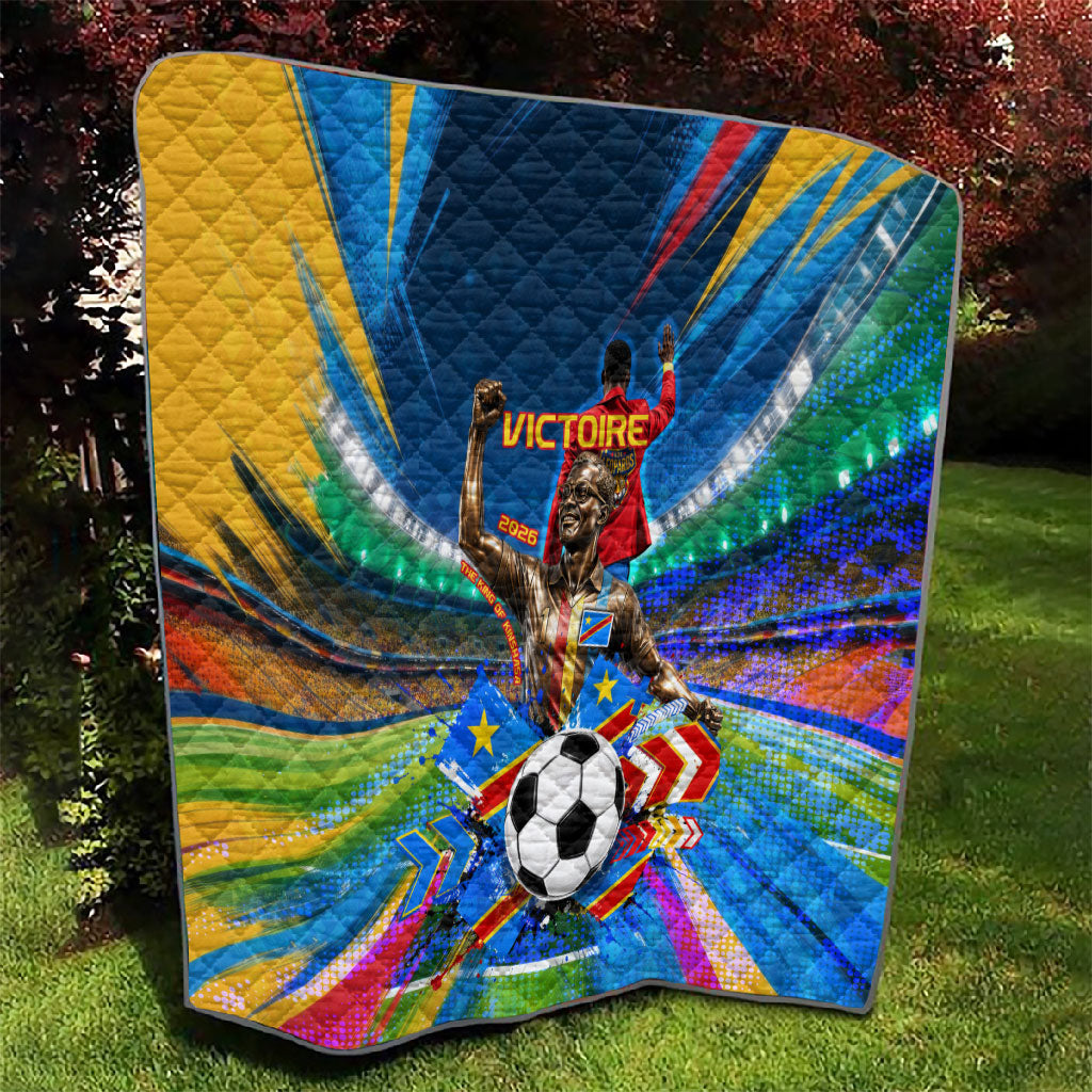 DR Congo Patrice Lumumba Quilt Kinshasa Stadium Flag - King Of Kinshasa Football