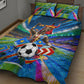DR Congo Patrice Lumumba Quilt Bed Set Kinshasa Stadium Flag - King Of Kinshasa Football