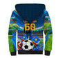 DR Congo Patrice Lumumba Sherpa Hoodie Kinshasa Stadium Flag - King Of Kinshasa Football