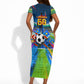 DR Congo Patrice Lumumba Short Sleeve Bodycon Dress Kinshasa Stadium Flag - King Of Kinshasa Football