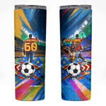 DR Congo Patrice Lumumba Skinny Tumbler Kinshasa Stadium Flag - King Of Kinshasa Football