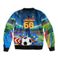 DR Congo Patrice Lumumba Sleeve Zip Bomber Jacket Kinshasa Stadium Flag - King Of Kinshasa Football