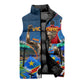 DR Congo Patrice Lumumba Sleeveless Puffer Jacket Kinshasa Stadium Flag - King Of Kinshasa Football