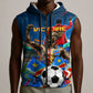 DR Congo Patrice Lumumba Sleeveless Zip Hoodie Kinshasa Stadium Flag - King Of Kinshasa Football