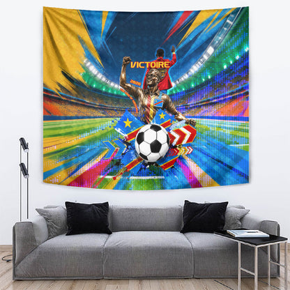 DR Congo Patrice Lumumba Tapestry Kinshasa Stadium Flag - King Of Kinshasa Football