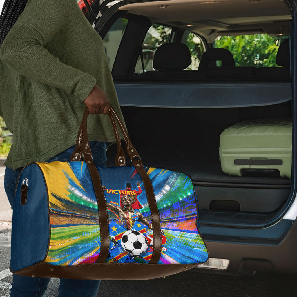 DR Congo Patrice Lumumba Travel Bag Kinshasa Stadium Flag - King Of Kinshasa Football