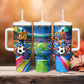DR Congo Patrice Lumumba Tumbler With Handle Kinshasa Stadium Flag - King Of Kinshasa Football