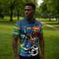 DR Congo Patrice Lumumba Zipper Polo Shirt Kinshasa Stadium Flag - King Of Kinshasa Football