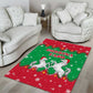 Christmas Burkina Faso Area Rug Snowflake Horses and Coat of Arms - African Pride