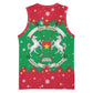 Christmas Burkina Faso Basketball Jersey Snowflake Horses and Coat of Arms - African Pride