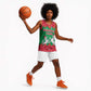 Christmas Burkina Faso Basketball Jersey Snowflake Horses and Coat of Arms - African Pride