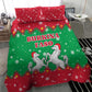Christmas Burkina Faso Bedding Set Snowflake Horses and Coat of Arms - African Pride