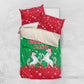 Christmas Burkina Faso Bedding Set Snowflake Horses and Coat of Arms - African Pride