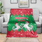 Christmas Burkina Faso Blanket Snowflake Horses and Coat of Arms - African Pride