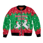 Christmas Burkina Faso Bomber Jacket Snowflake Horses and Coat of Arms - African Pride