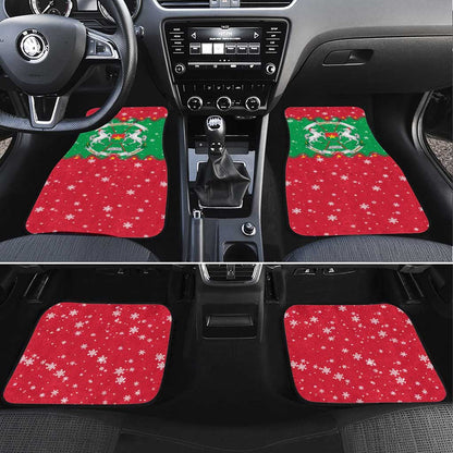 Christmas Burkina Faso Car Mats Snowflake Horses and Coat of Arms - African Pride