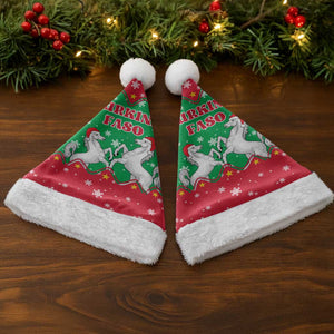 Christmas Burkina Faso Christmas Santa Hat Snowflake Horses and Coat of Arms - African Pride