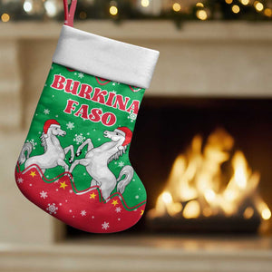 Christmas Burkina Faso Christmas Stocking Snowflake Horses and Coat of Arms - African Pride