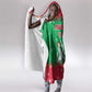 Christmas Burkina Faso Hooded Blanket Snowflake Horses and Coat of Arms - African Pride
