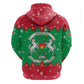 Christmas Burkina Faso Hoodie Snowflake Horses and Coat of Arms - African Pride