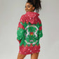 Christmas Burkina Faso Hoodie Dress Snowflake Horses and Coat of Arms - African Pride
