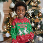 Christmas Burkina Faso Kid Ugly Christmas Sweater Snowflake Horses and Coat of Arms - African Pride