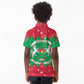 Christmas Burkina Faso Kid Polo Shirt Snowflake Horses and Coat of Arms - African Pride