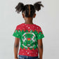 Christmas Burkina Faso Kid T shirt Snowflake Horses and Coat of Arms - African Pride