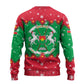 Christmas Burkina Faso Ugly Christmas Sweater Snowflake Horses and Coat of Arms - African Pride