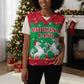 Christmas Burkina Faso Christmas Knitted V-Neck Vest Snowflake Horses and Coat of Arms - African Pride