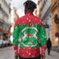 Christmas Burkina Faso Long Sleeve Button Shirt Snowflake Horses and Coat of Arms - African Pride