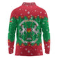Christmas Burkina Faso Long Sleeve Polo Shirt Snowflake Horses and Coat of Arms - African Pride