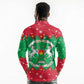 Christmas Burkina Faso Long Sleeve Polo Shirt Snowflake Horses and Coat of Arms - African Pride