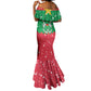 Christmas Burkina Faso Mermaid Dress Snowflake Horses and Coat of Arms - African Pride