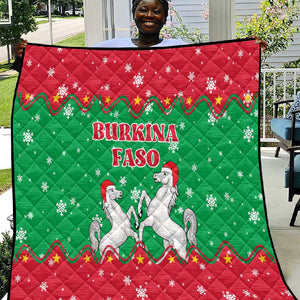 Christmas Burkina Faso Quilt Snowflake Horses and Coat of Arms - African Pride