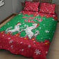 Christmas Burkina Faso Quilt Bed Set Snowflake Horses and Coat of Arms - African Pride