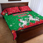 Christmas Burkina Faso Quilt Bed Set Snowflake Horses and Coat of Arms - African Pride