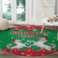 Christmas Burkina Faso Round Carpet Snowflake Horses and Coat of Arms - African Pride