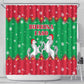 Christmas Burkina Faso Shower Curtain Snowflake Horses and Coat of Arms - African Pride