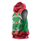 Christmas Burkina Faso Sleeveless Hoodie Snowflake Horses and Coat of Arms - African Pride
