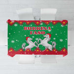 Christmas Burkina Faso Tablecloth Snowflake Horses and Coat of Arms - African Pride