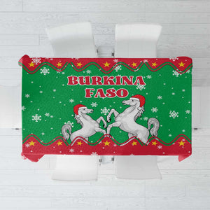 Christmas Burkina Faso Tablecloth Snowflake Horses and Coat of Arms - African Pride