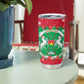 Christmas Burkina Faso Tumbler Cup Snowflake Horses and Coat of Arms - African Pride